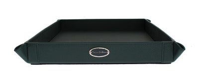 Green Leather Key Wallet Phone Money Card Tray Plate