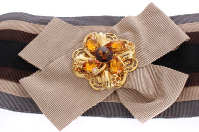 Crystal Brass Wide Waist Runway Belt