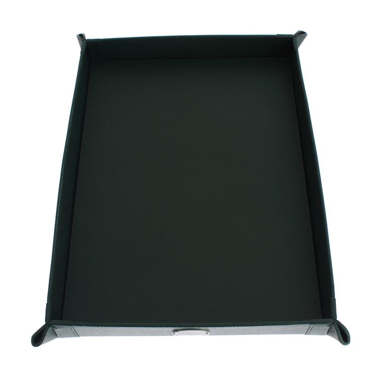 Green Leather Key Wallet Phone Money Card Tray Plate
