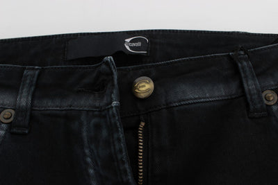 Blue Cotton Stretch Baggy Relax Jeans