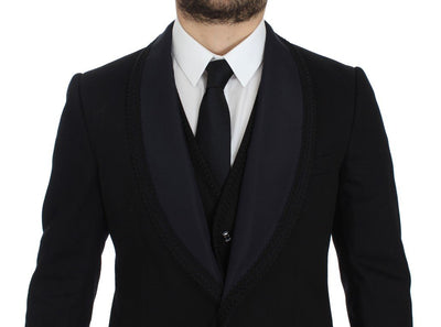Black Torero Slim Fit Stretch Blazer