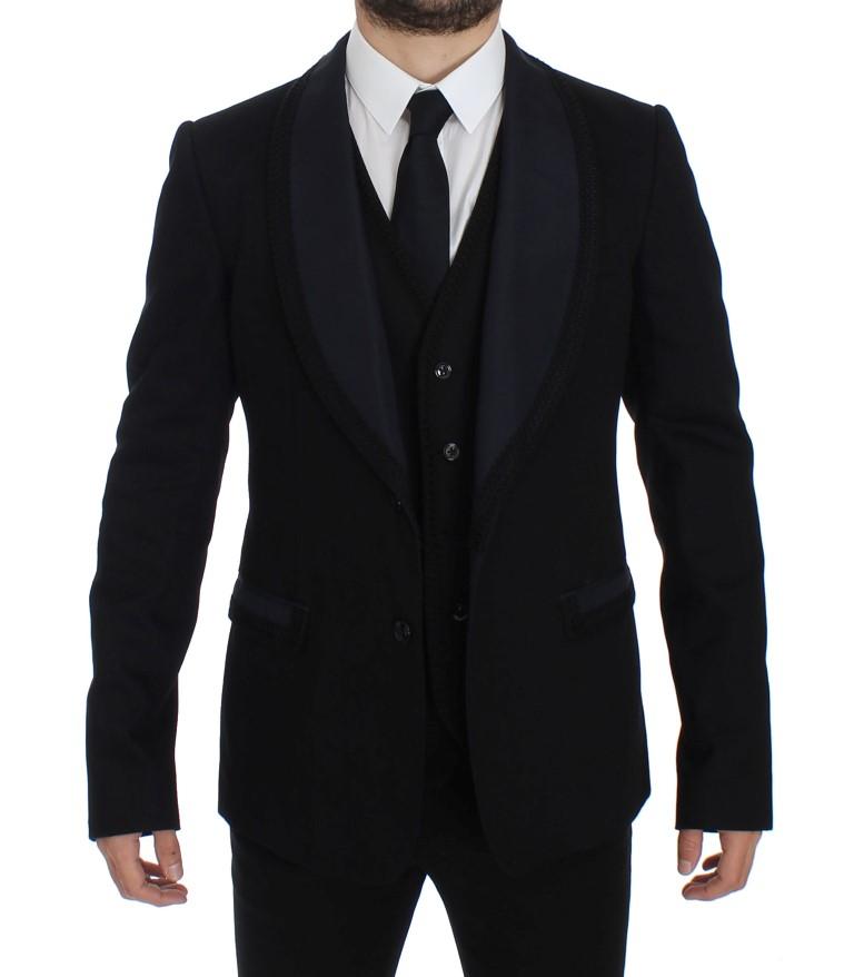 Black Torero Slim Fit Stretch Blazer