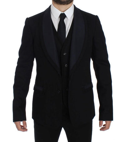 Black Torero Slim Fit Stretch Blazer