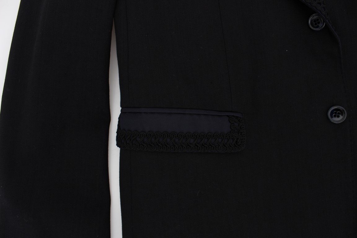 Black Torero Slim Fit Stretch Blazer