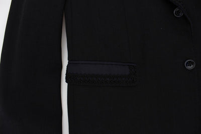 Black Torero Slim Fit Stretch Blazer