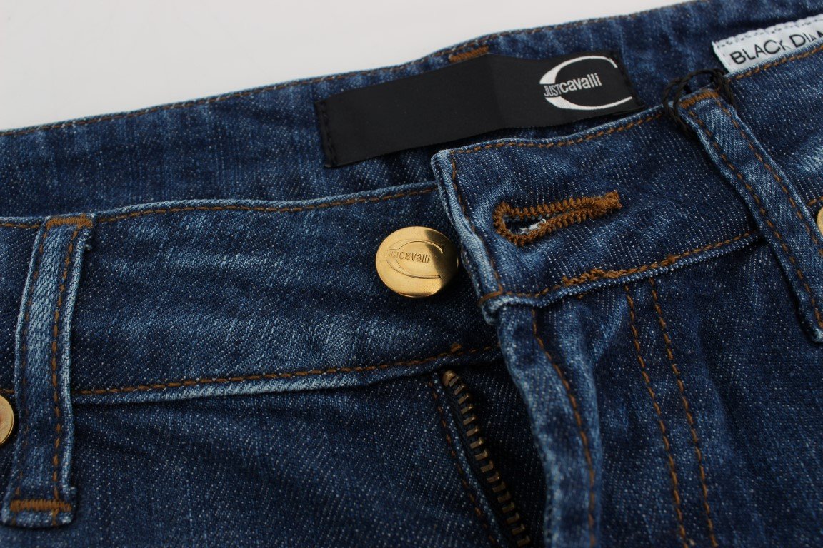Blue Wash Cotton Stretch Slim Fit Jeans