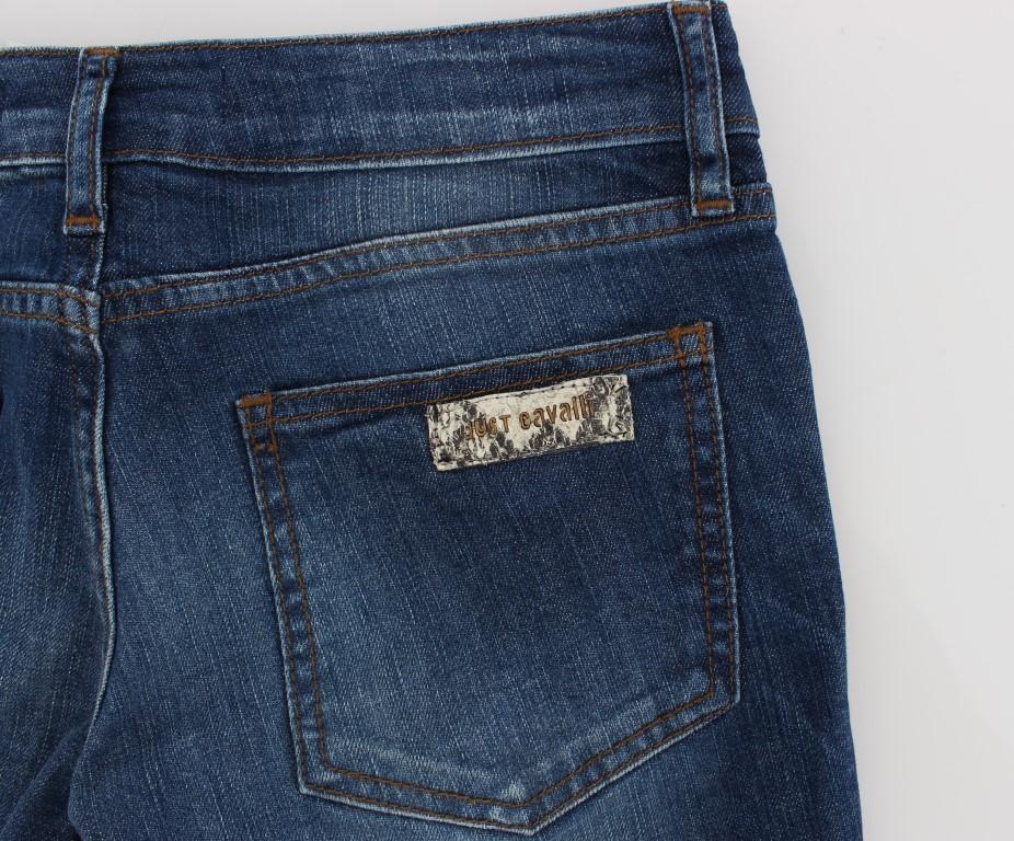 Blue Wash Cotton Stretch Slim Fit Jeans