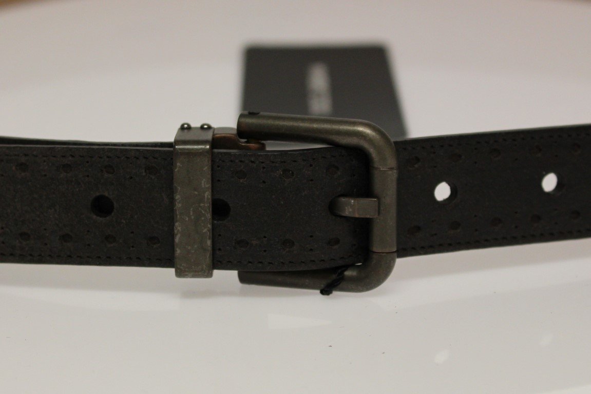 Brown Leather Logo Belt