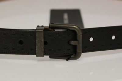 Brown Leather Logo Belt
