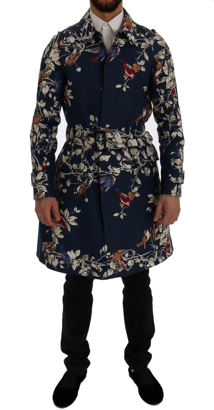 Blue Bird Cotton Trench Coat