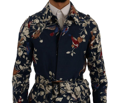 Blue Bird Cotton Trench Coat