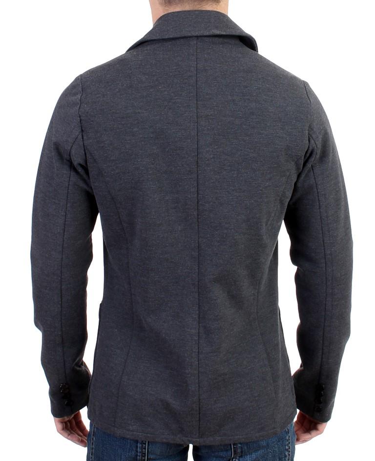 Gray Comfort Stretch Two Button Blazer