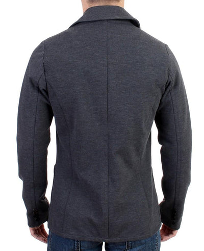 Gray Comfort Stretch Two Button Blazer