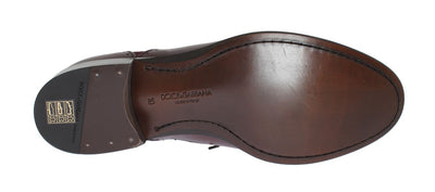 Bordeaux Leather Derby Wingtip Shoes