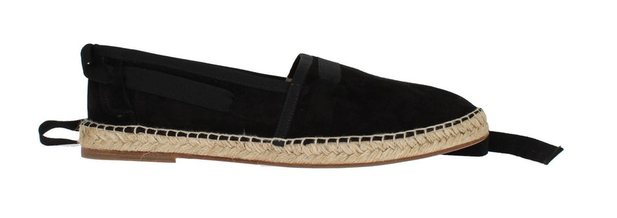 Black Suede Strap Corrida Espadrilles