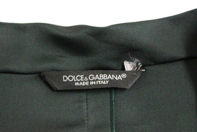 Green silk slim fit blazer