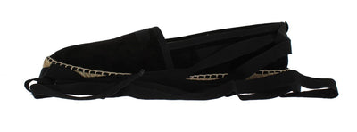 Black Suede Strap Corrida Espadrilles