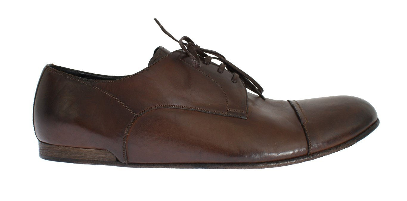 Brown Leather Laceup Dress Formal Shoes