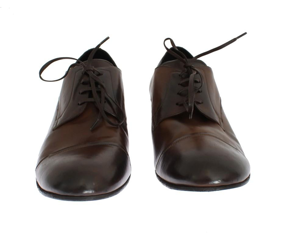 Brown Leather Laceup Dress Formal Shoes