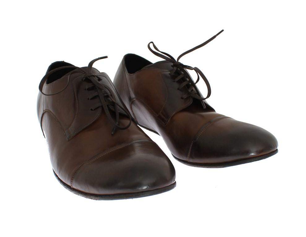 Brown Leather Laceup Dress Formal Shoes