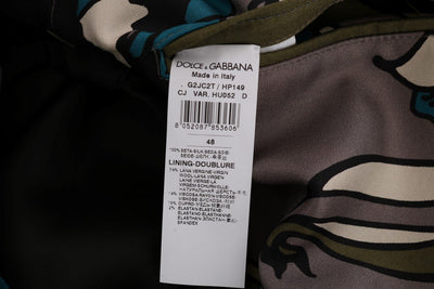Gray Silk Double Breasted Blazer Jacket