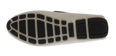 White Leather Casual Loafers Shoes