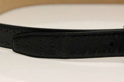 Black Leather Logo Belt