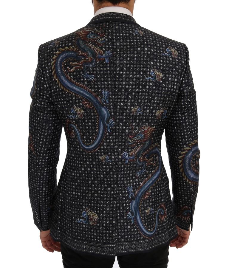 Blue Dragon Silk Slim Fit Blazer Jacket