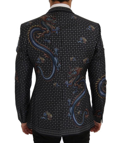Blue Dragon Silk Slim Fit Blazer Jacket