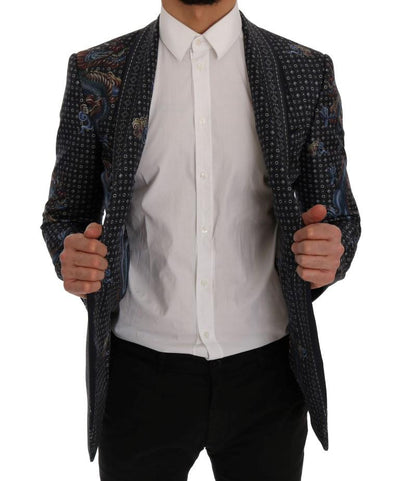 Blue Dragon Silk Slim Fit Blazer Jacket