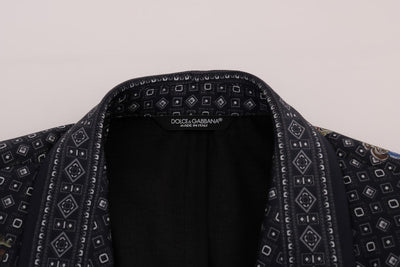 Blue Dragon Silk Slim Fit Blazer Jacket