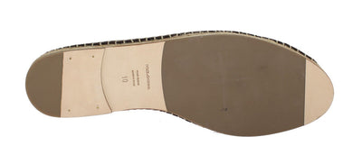 Brown Velvet Logo Loafers Espadrilles