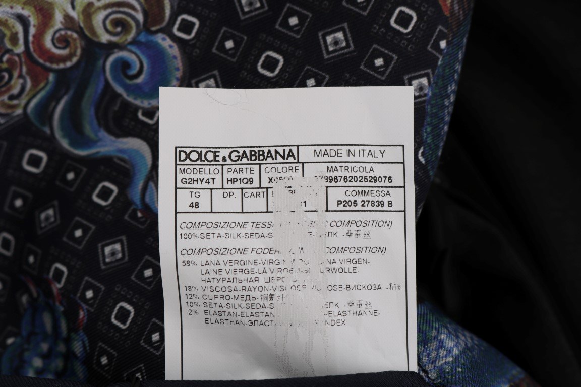 Blue Dragon Silk Slim Fit Blazer Jacket