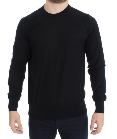 Black Cashmere Crew-neck Sweater Pullover