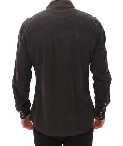 Gray Long Sleeve Manchester Sicilia Casual Shirt