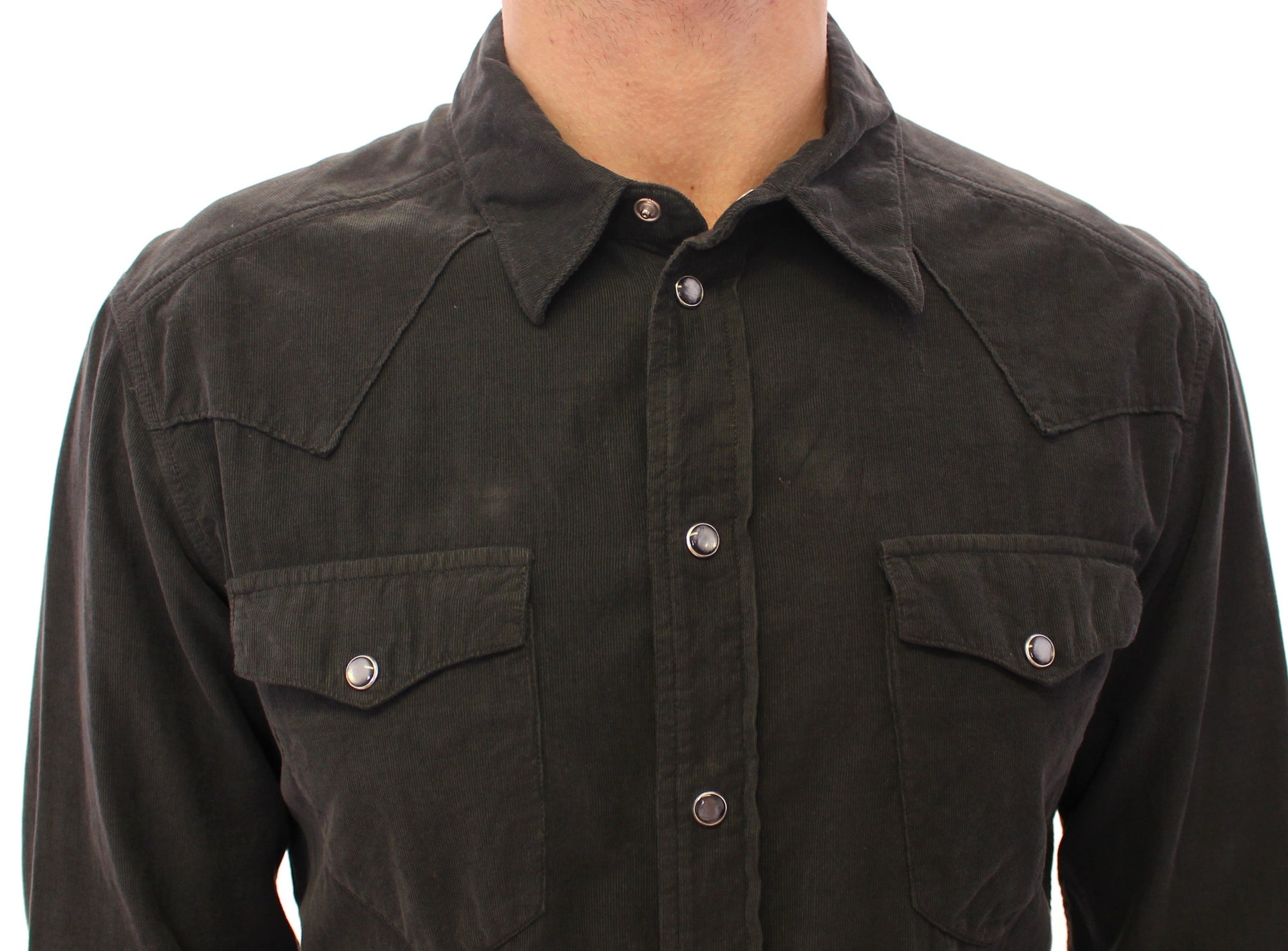 Gray Long Sleeve Manchester Sicilia Casual Shirt