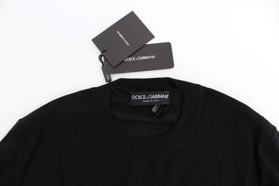 Black Cashmere Crew-neck Sweater Pullover