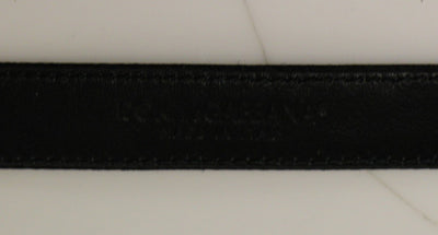 Black Silk Sequined Silver Logo Belt