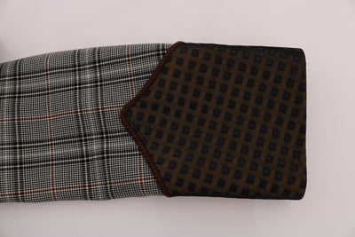 Gray Checkered Slim Fit Blazer Jacket