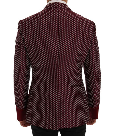 Red One Button Slim Fit Blazer Jacket
