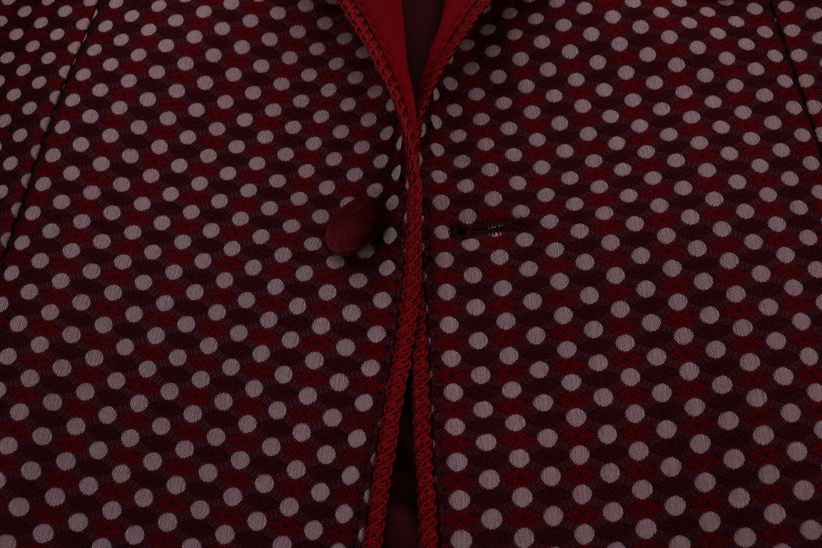Red One Button Slim Fit Blazer Jacket