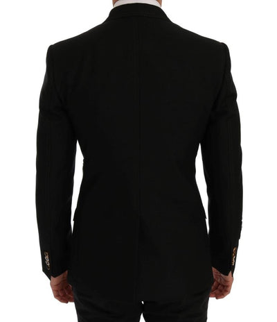 Black Floral Sequined Embroidery Blazer Jacket