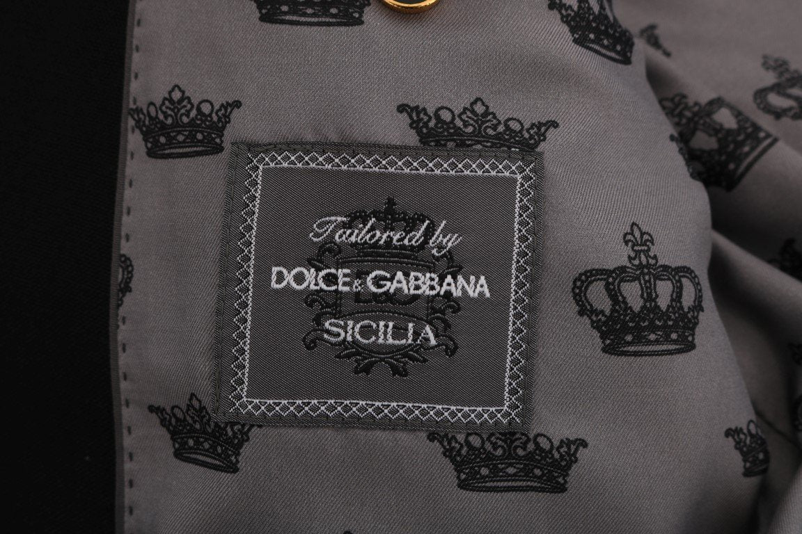 Black Floral Sequined Embroidery Blazer Jacket