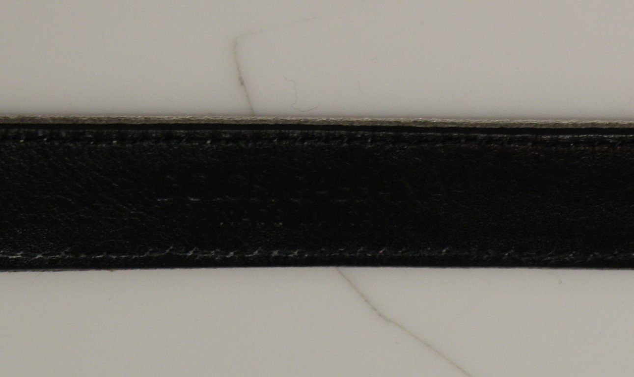 Silver Silk Sequined Silver Logo Belt
