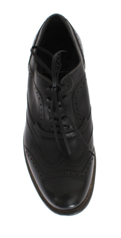 Black Leather Dress Wingtip Shoes