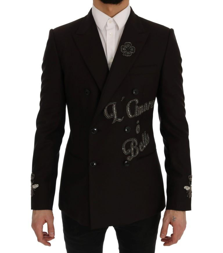 Purple L Amore e Bello Crystal Blazer Jacket