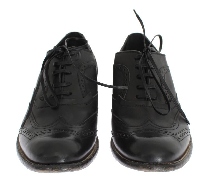 Black Leather Dress Wingtip Shoes