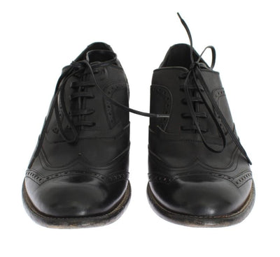 Black Leather Dress Wingtip Shoes