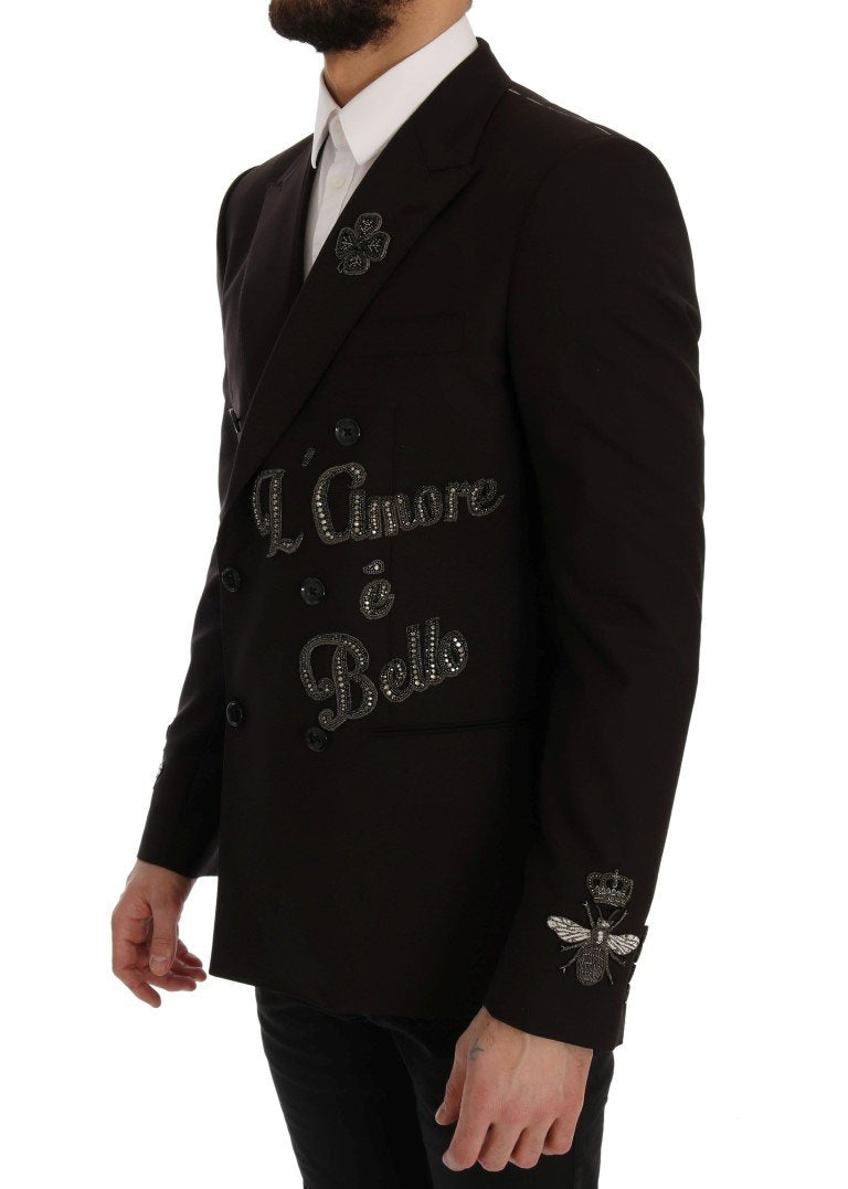Purple L Amore e Bello Crystal Blazer Jacket