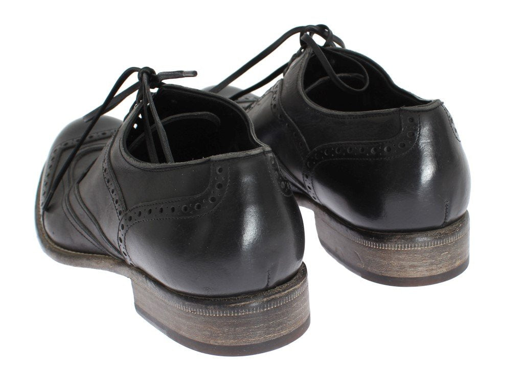 Black Leather Dress Wingtip Shoes
